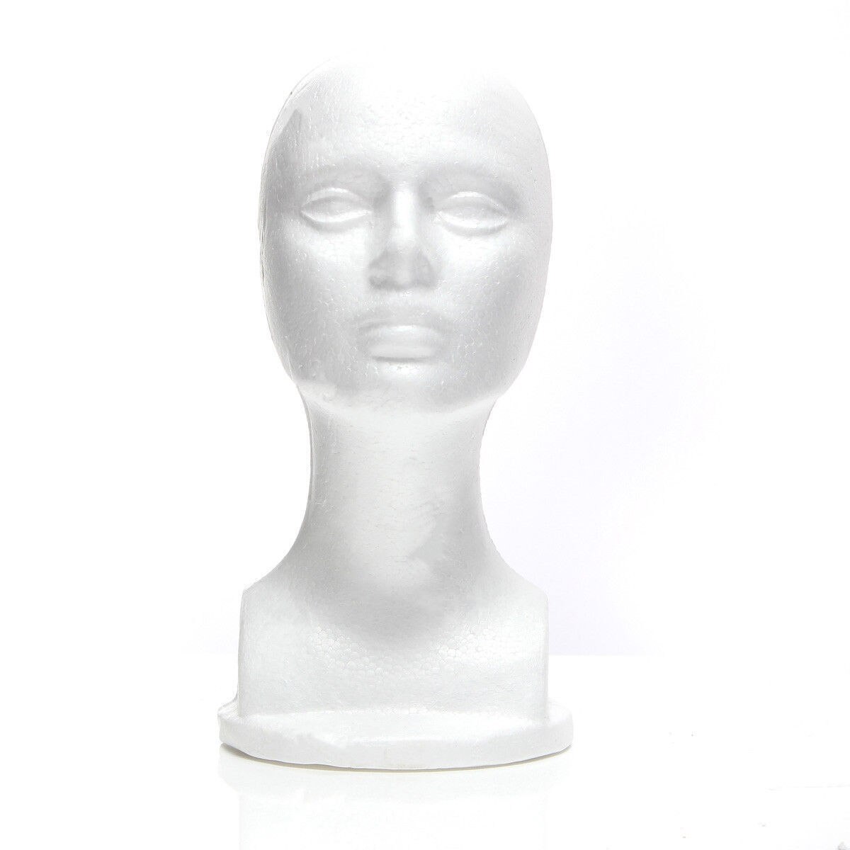1 stk mandlige kvinder mannequin hoved model styrofoam skum dukke paryk briller hat display stand holdere 7 stilarter: B