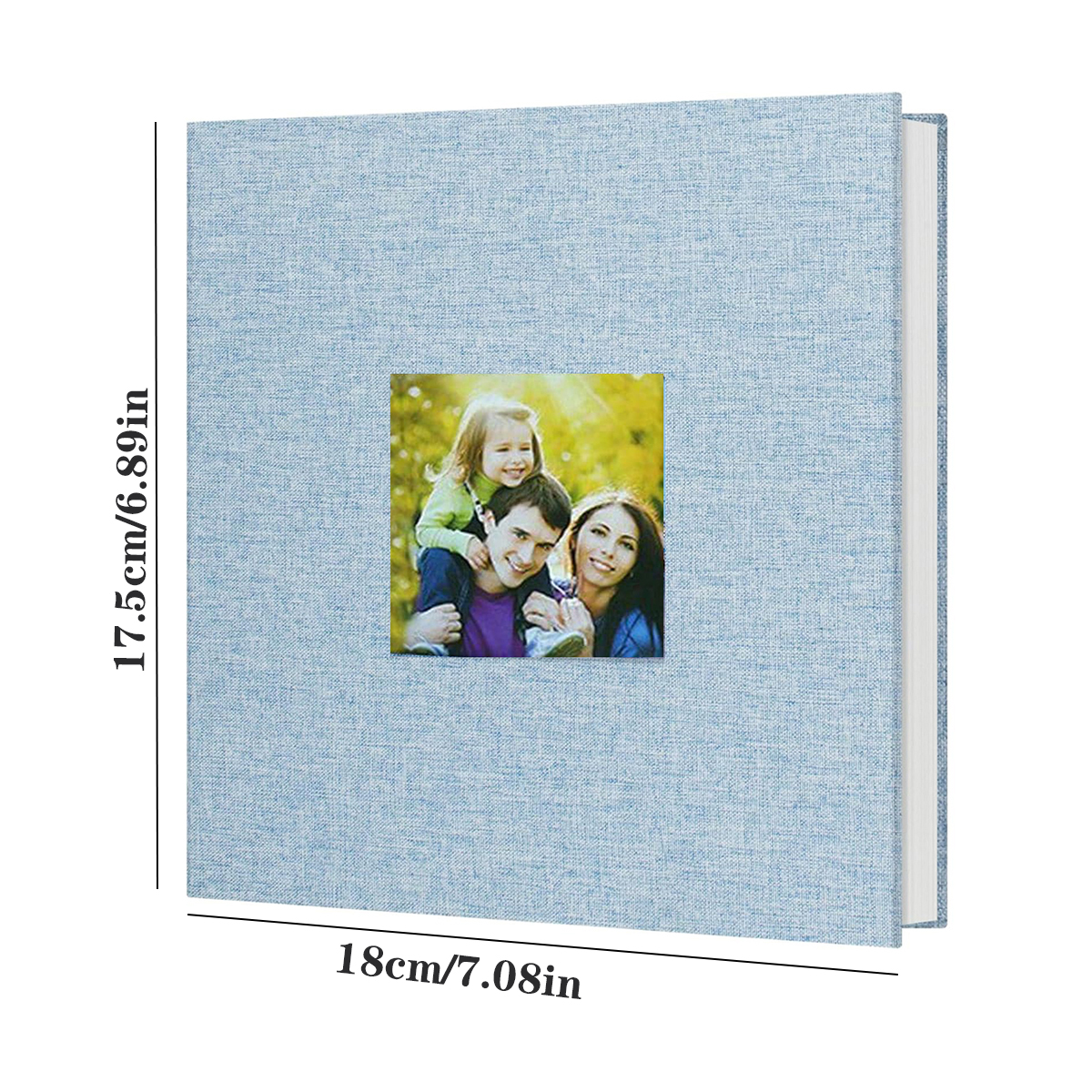 DIY linen scrapbook small photo album with self-adhesive pages, capable of holding 4x6 and 2x3 pictures, equipped with picture d