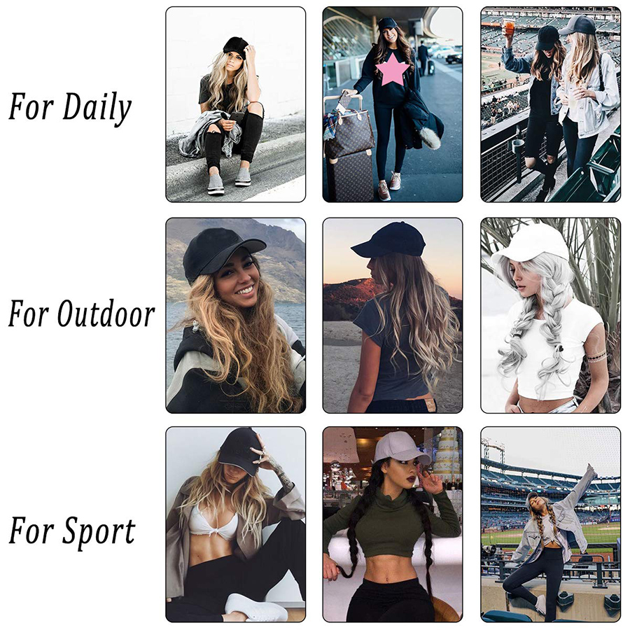 Tomo Korte Baseball Cap Haar Pruik Synthetische Natuurlijke Wave Hair Extensions Pruik Met Hoeden Verstelbare Voor Vrouwen Blonde Kleur
