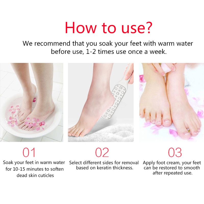 2/1pcs Pedicure Foot Care Tools Double Side Foot Rasp File Dead Skin Callus Remover File Exfoliating Pedicure Foot File Skin Ca