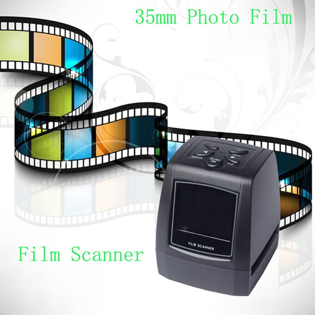 Høj opløsning foto scanner 35/135mm dias film scanner digital film konverter 2.36 "lcd