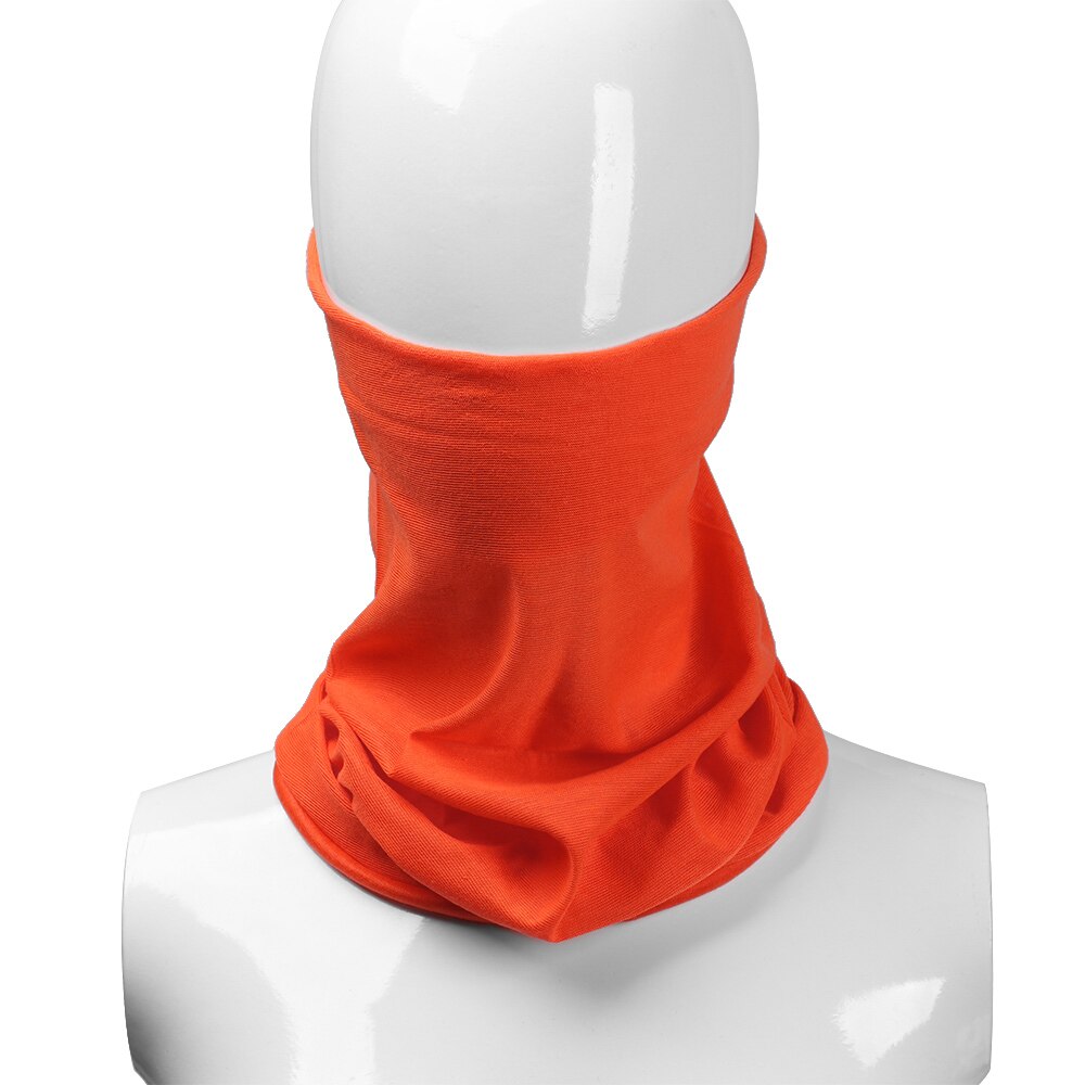 Unisex 3in1 Winter Polar Fleece Neck Warmer Snood Scarf Hat Women Men Thermal Ski Wear Snowboard Warmer Face Mask Beanie Hats: Type2-Orange