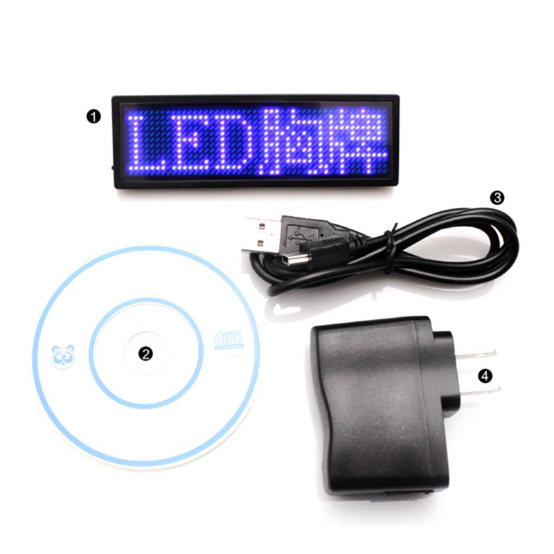 LED Mini Digital Name Message Tag Badge Sign Business Card Screen