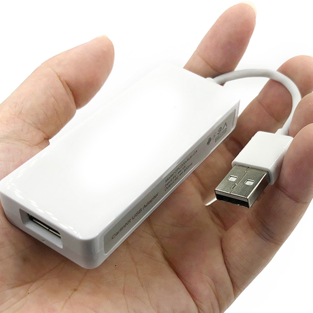 Bil carplay til apple android auto tilsluttet til navigationsafspiller mobiltelefon usb adapter kabel link dongle hvid