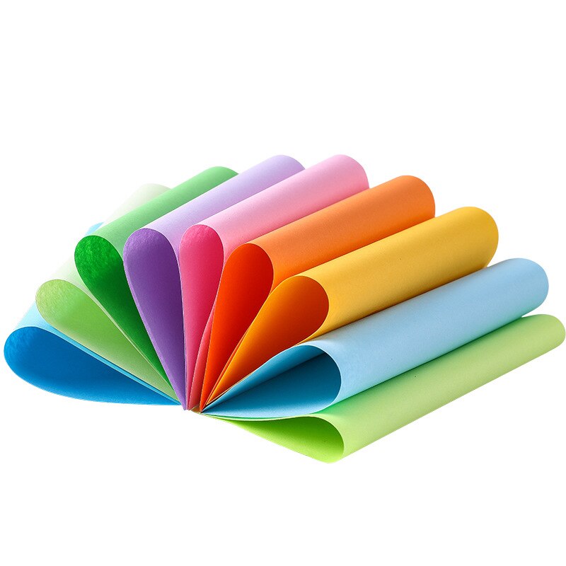 100 stücke Platz Origami Papier Doppel Seiten Einfarbig Falten Papier Mehrfarbigen Kinder Handgemachte DIY Scrapbooking Handwerk Decor