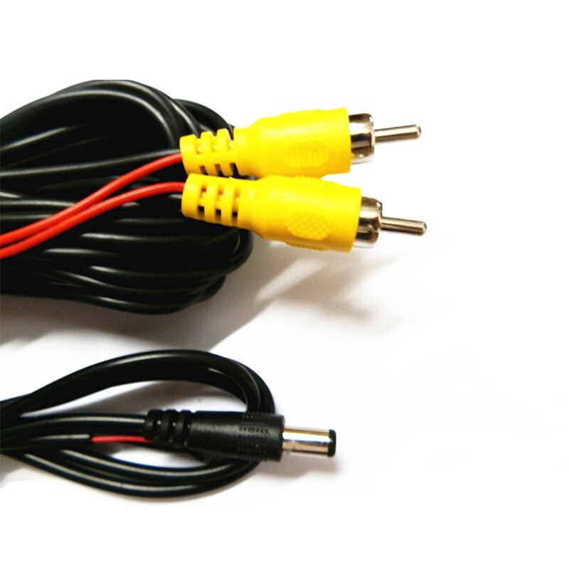 RCA wire 6M camera cable for car parking rear front side view camera, RCA port for DVD monitor wired cable