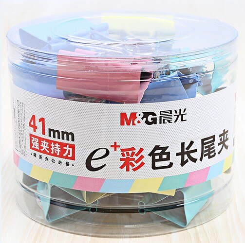 M&g lange staart map pigtail ijzeren clip map visitekaartjes afwerkingsclip kantoorbenodigdheden: 41mm