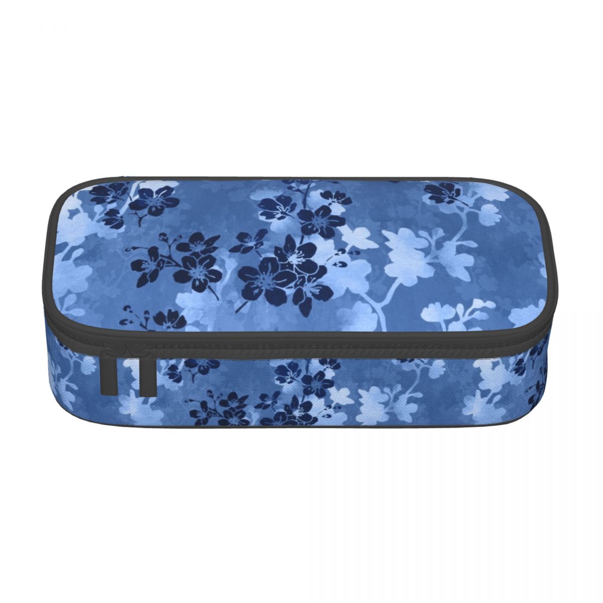 Custom Kawaii Pink Floral Cherry Blossom Pencil Case for Girls Boys Large Capacity Japanese Sakura Flower Pencil Box Stationery: Orange
