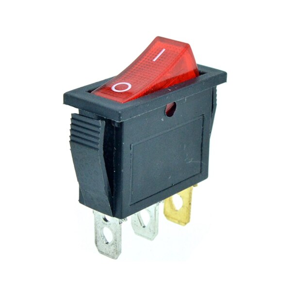 Rocker Switches 2 Pin 3 Pin ON/OFF ON/OFF/ON SPST SPDT Black Red Green Dot Light Boat Switch 2 Position 28X10mm Mount 15A 250V: Red ON-OFF (SPST)