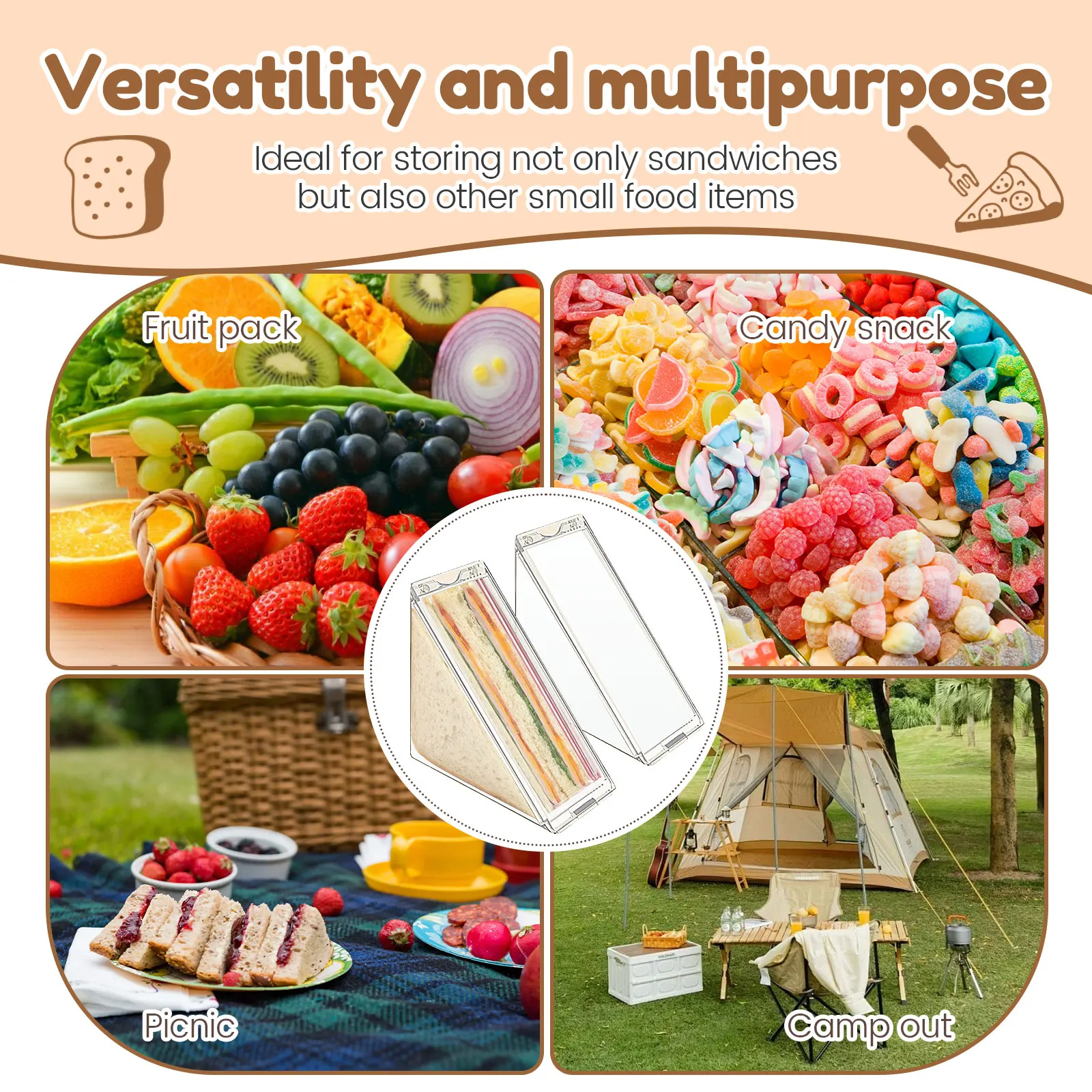 2 stücke Sandwich Behälter Kunststoff Dreieck Sandwich Box Klar Sandwich Bento Box Sandwich Verpackung Box Für Sandwich Kuchen Dessert