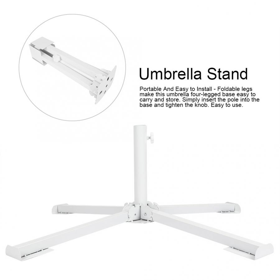 Draagbare Parasol Vier-Legged Base Paraplu Opvouwbare Zonnescherm Houder Tuin Paraplu