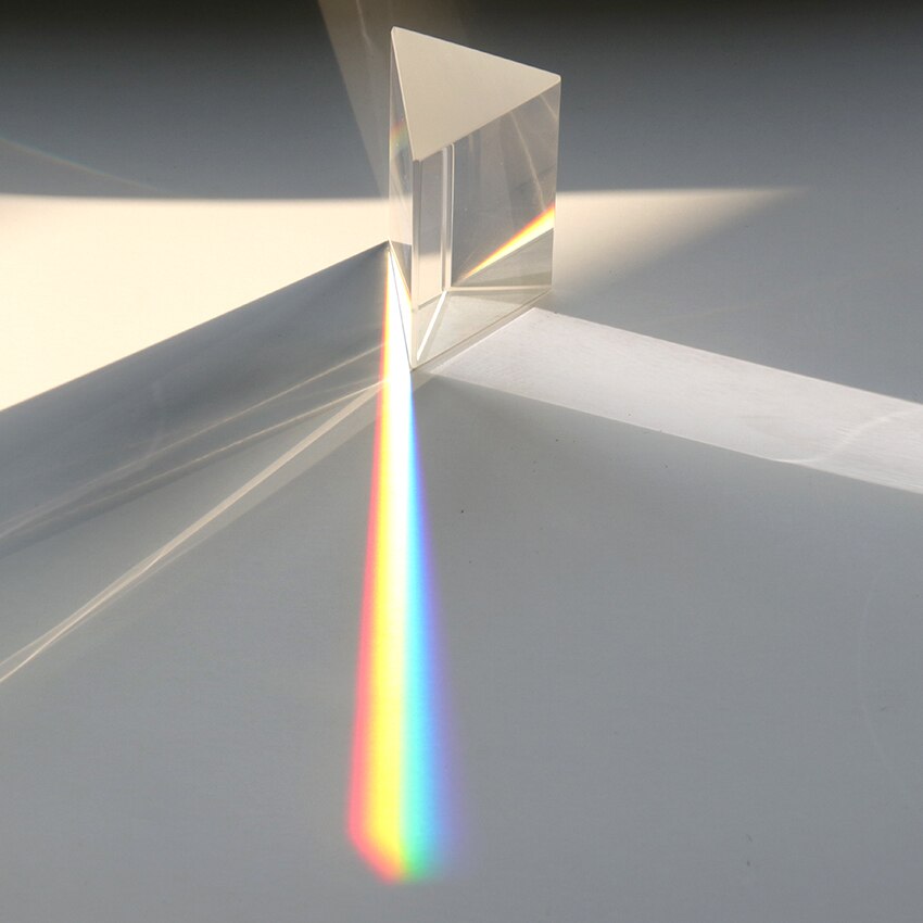 4 Pack Optical Glass Triangular Prisms – 10cm, For Physics Teaching & Light Spectrum Experiments