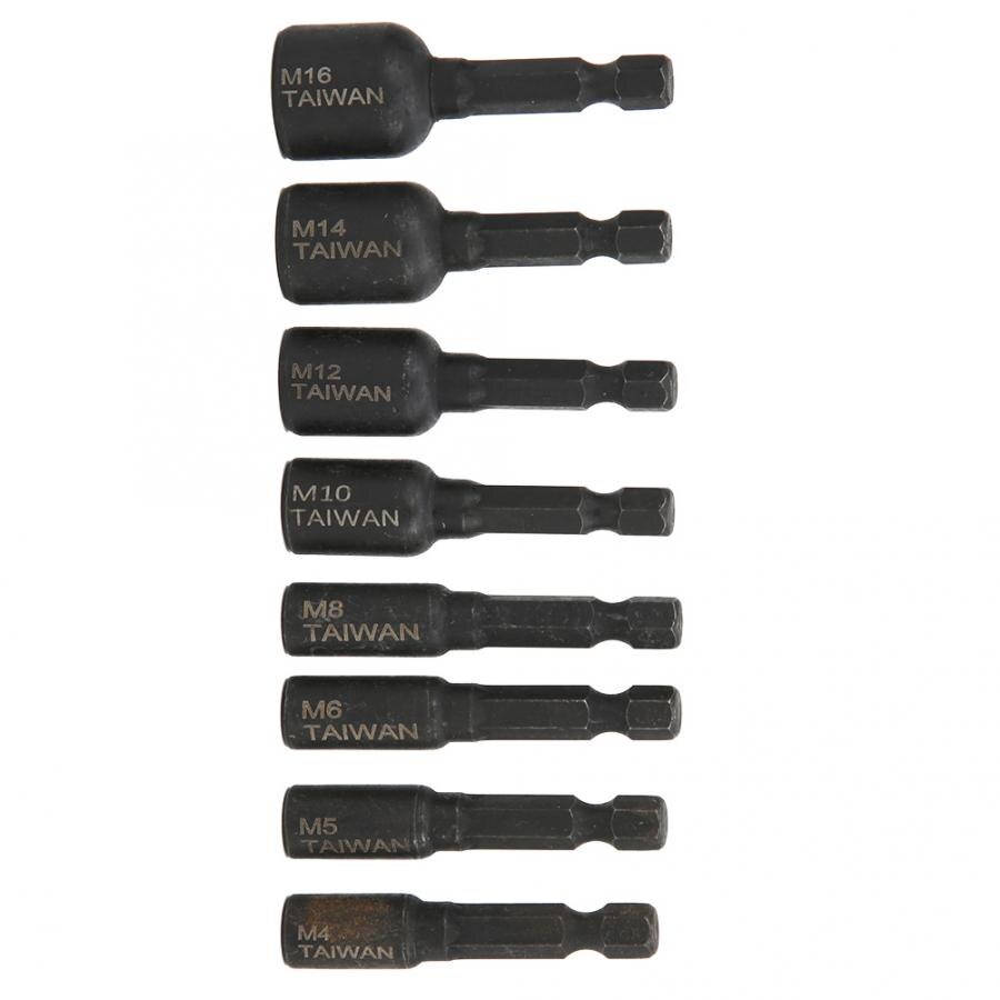 8Pcs Tap Socket High Hardness Alloy Steel 1/4 Hex Shank Air Screwdriver Accessories Hand Tools