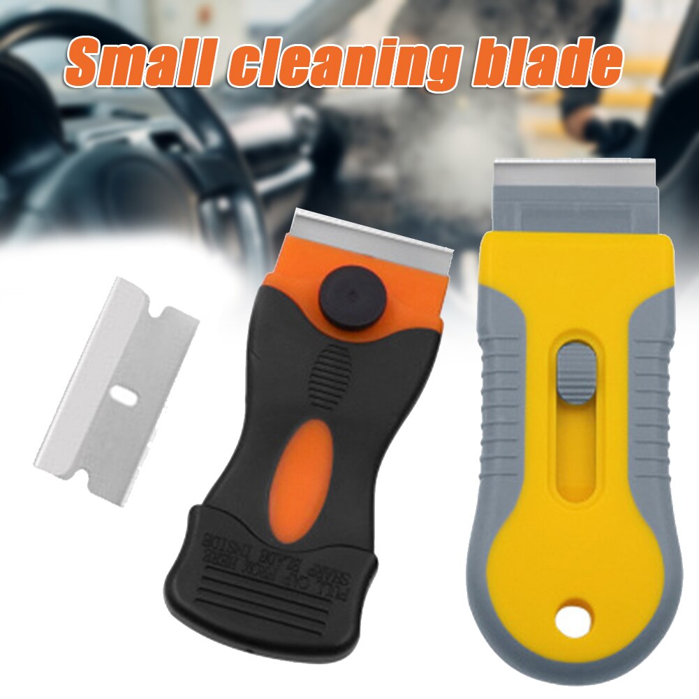 Car Sticker Remover Razor Blades Scraper with Contoured Grip for Window Glass Film Glue Removing YE