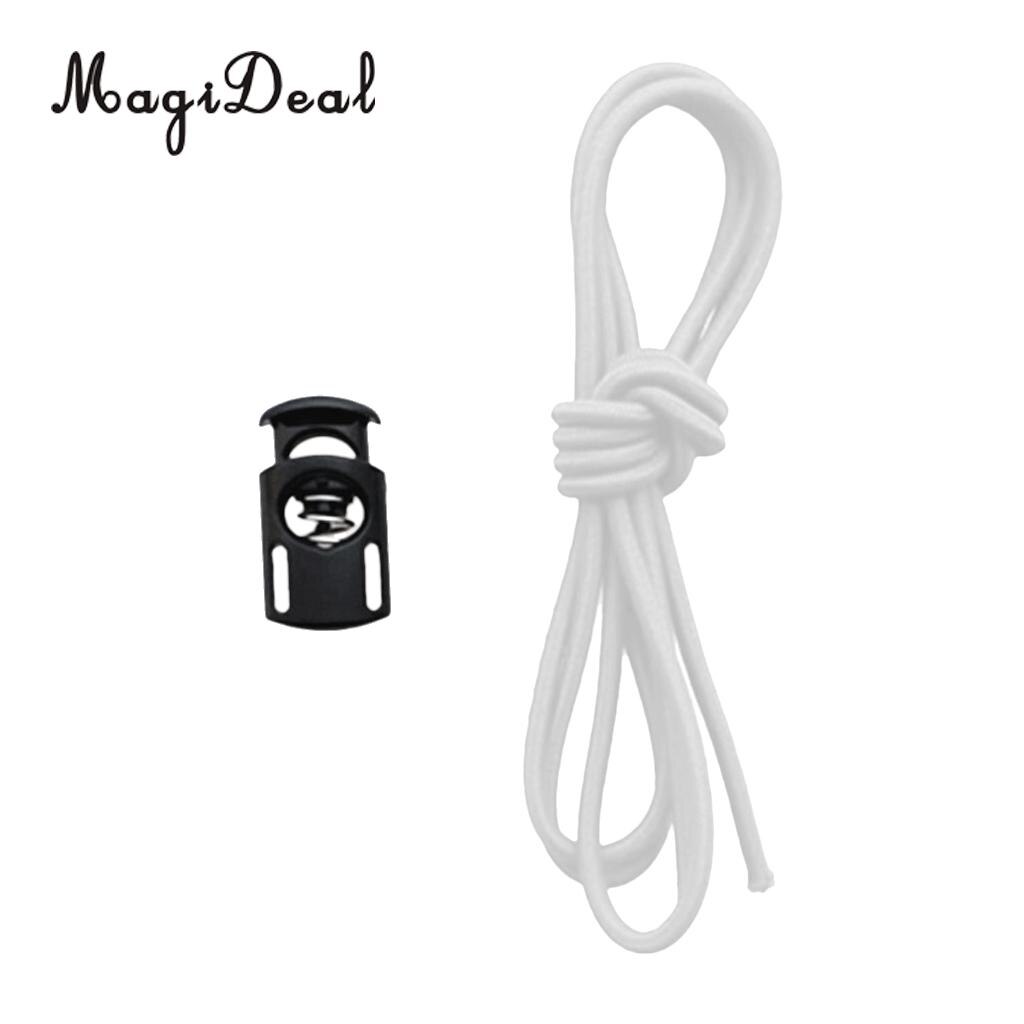 Magideal Vervanging 45 "Elastische Band Bungee Shock Touw & Cord Lock Stopper Universal Past Zwembril & Scuba Dive masker