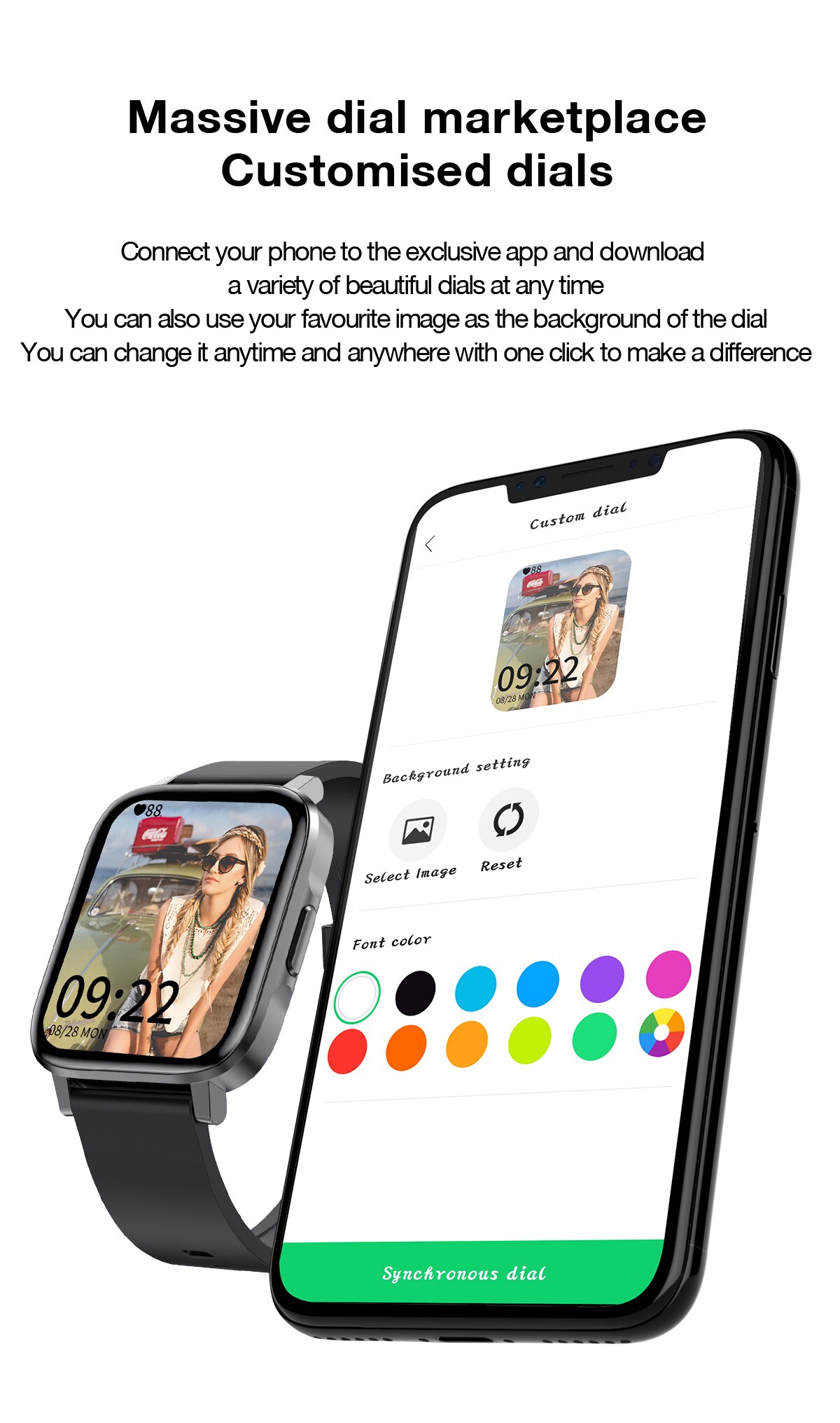 Reloj inteligente F60 para hombre y mujer, accesorio de pulsera resistente al agua IP68 con pantalla táctil de 1,7 pulgadas, control del ritmo cardíaco y la temperatura corporal, VS Y20 P8 W46 D20