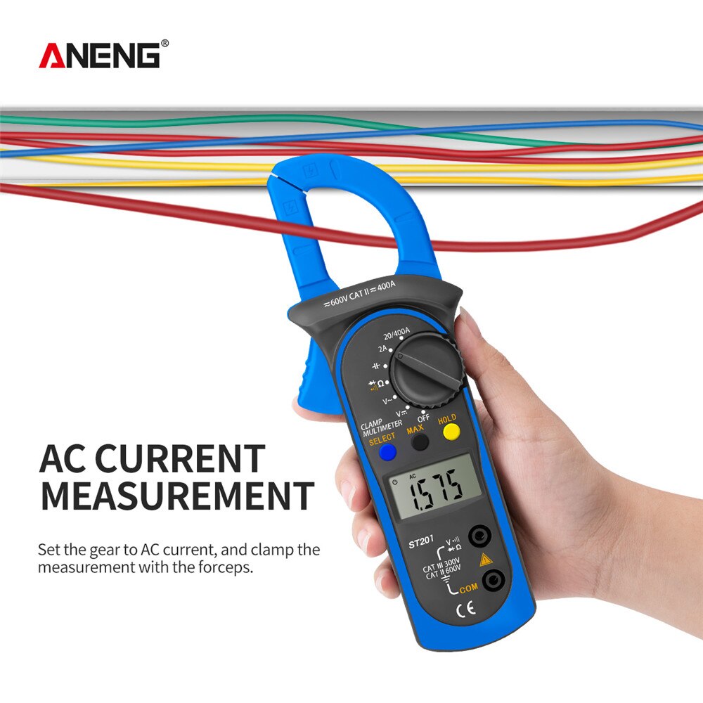 ANENG ST201 Digital Multimeter Clamp Amperemeter Transistor Kondensator Tester Power Test Automotive Spannung Tester