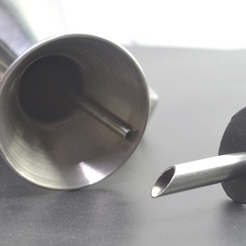 Stainless Steel Olive Oil Bottle Vinegar Sauce Seasoning Dispenser Condiment Storage Container For Kitchen