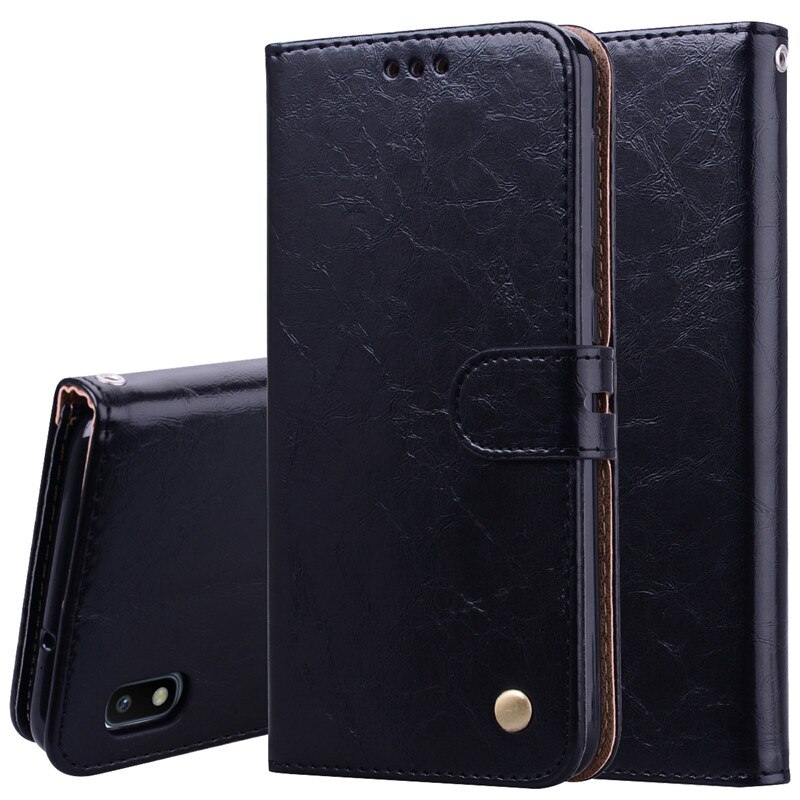 Luxury Leather Flip Case For Samsung Galaxy A10 Case Soft Silicone Wallet Stand Flip Phone Case For Funda Samsung A10 Case Coque