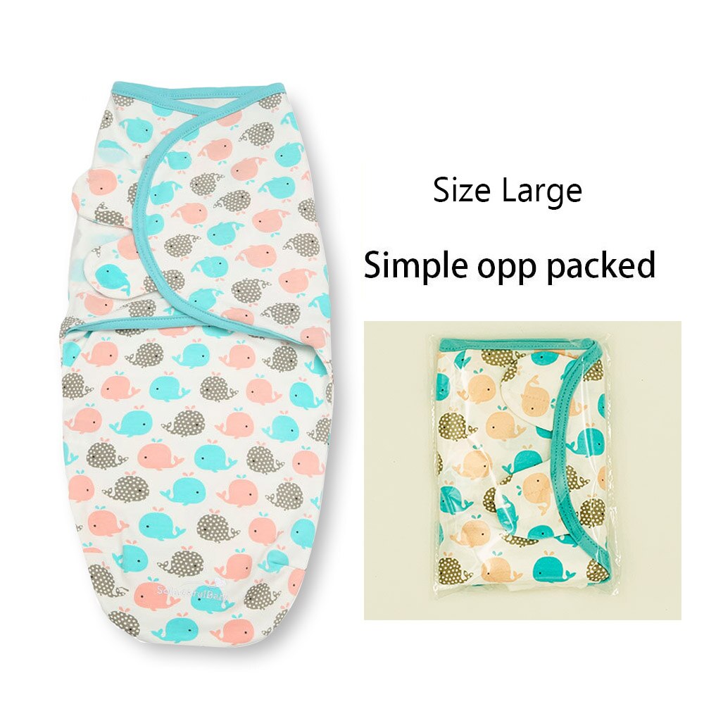 Baby Swaddle Blanket Wrap Newborn Baby Swaddle 100% Cotton Soft Infant Newborn Baby Products Blanket &amp; Swaddling Sleepsack: Whale girl large