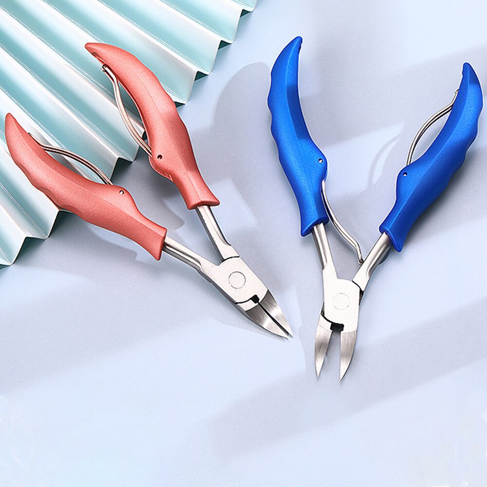Pinzas para corrección de uñas, tijeras para cutículas, eliminador de suciedad de piel muerta para uñas encarnadas, cortauñas de acero inoxidable para paroniquia