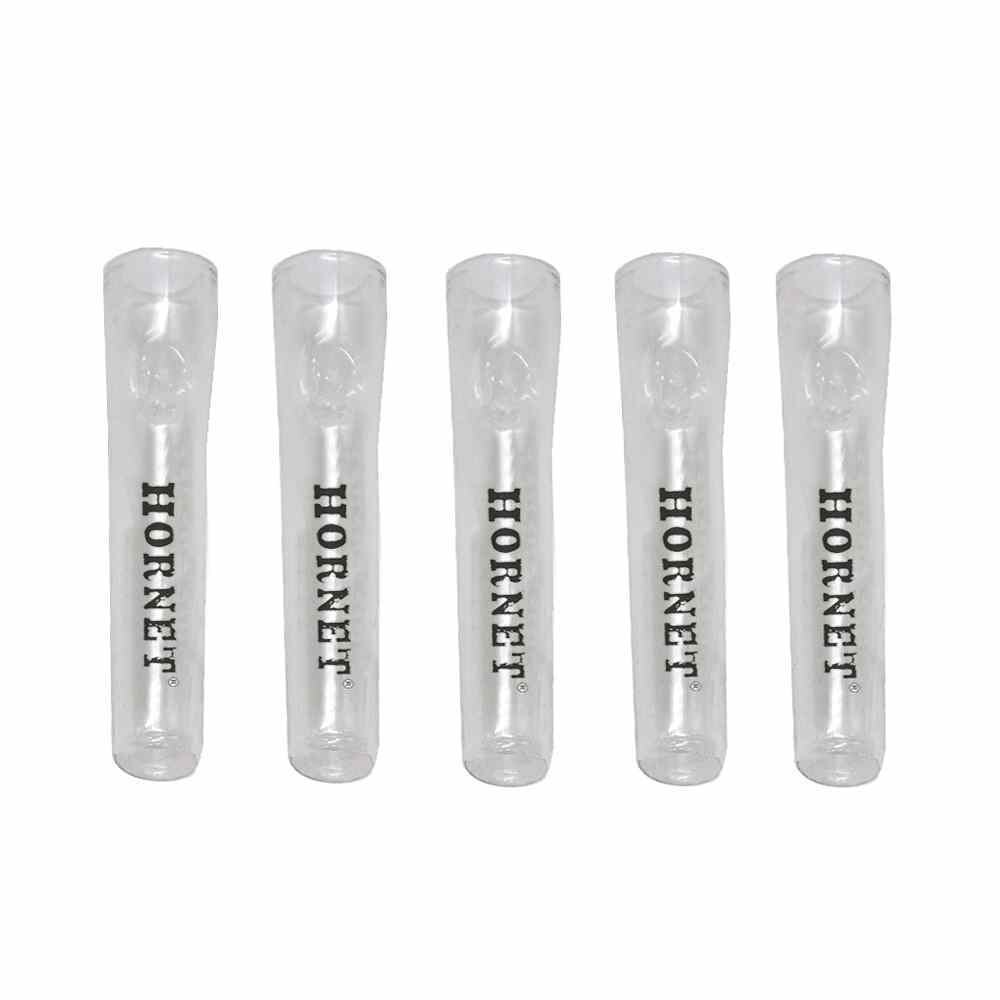 5 X Kegel Roken Mond-Tips Glas Herbruikbare Filter Tips Mond-Tips Glazen Kegel Kunstenaar Mond Tips: Clear-HORNET