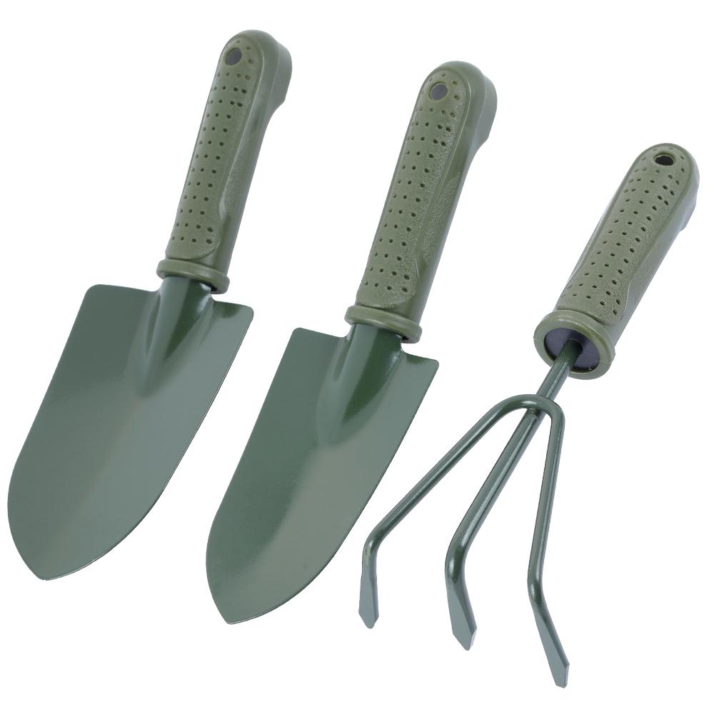 3pcs Gardening Tool Set Potted Plants Gardener Tools Shovel Rake Too Kit For Digging Weeding Loosening Soil Aerating Transplant