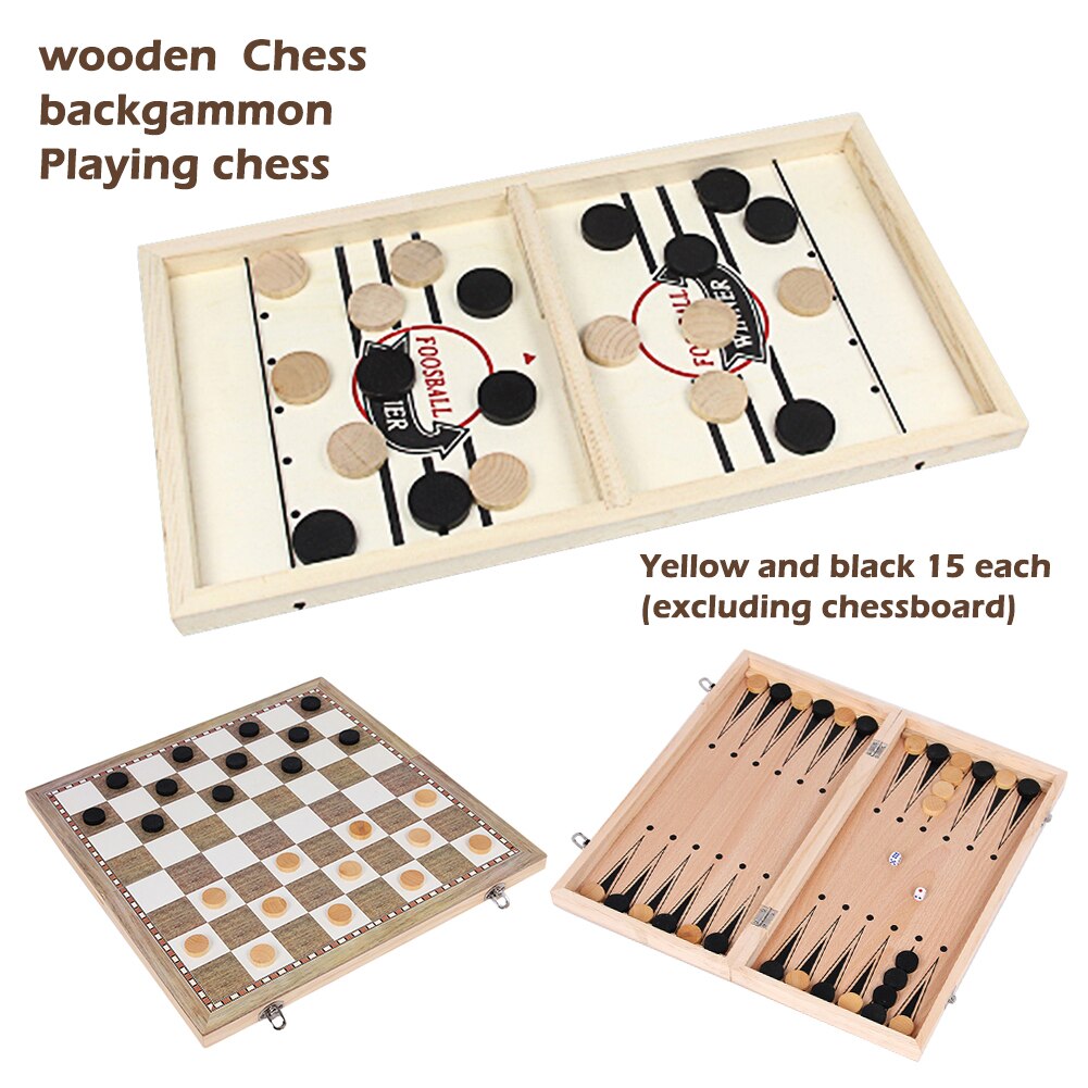 30Pcs Houten Dammen Dammen Backgammon Schaakstukken Voor Kid Board Game 2 Dobbelstenen Geen Schaakbord Intelligentie Games