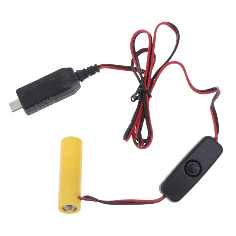 4 aaa dummy batterij adapter usb voeding schakelaar kabel vervangen 4 aaa batterijen voor afstandsbedieningen camera speelgoed led strip