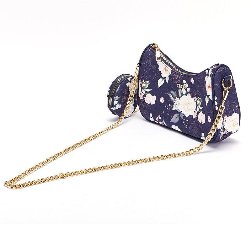 Chch half mood tasker til damer fishion flower pattern key iphone holder tasker til kvinder
