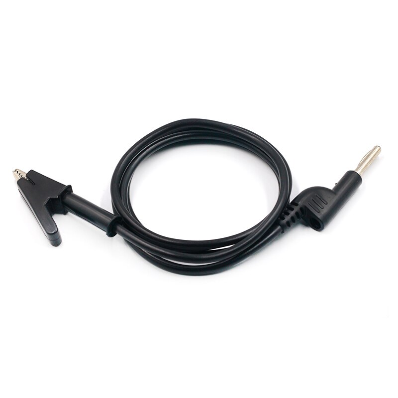 1Pcs 1M 4Mm Banana Banana Plug Test Kabel Lood Voor Multimeter Rood Geel Zwart Blauw Groen 5 Kleuren: Black