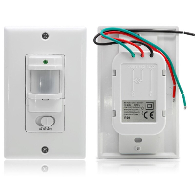 ON OFF Automatic Wall-Mounted Motion Sensor Switch Automatic PIR Infrared Sensor Human Body Infrared Sensor Switch