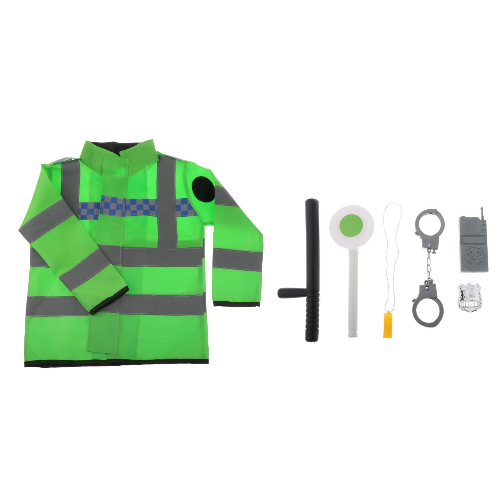 Fancy Dress Costume Role Pretend Educational Toy Policeman Officer Whistle