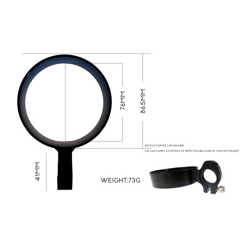 Bicycle Cycling Cup Holder Motorcycle Bicycle Bike Handlebar Mount Coffee Drinks Cup Holder Bracket Aluminum For Handlebar Rack