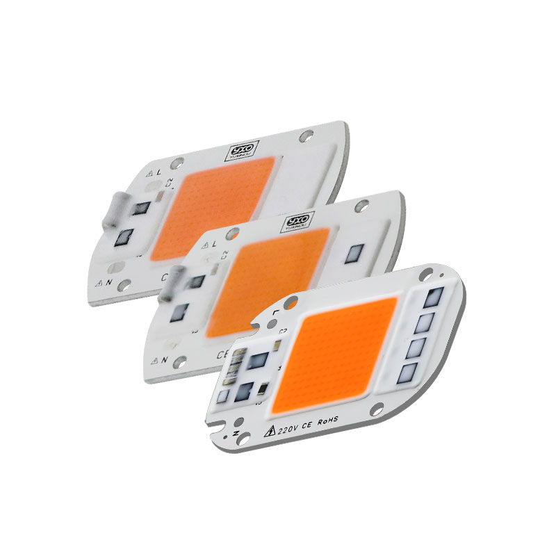 1 stk hydroponice  ac 220v 20w 30w 50w ledet vekstbrikke fullspektrum 380nm-840nm til innendørs ledet vekstlys