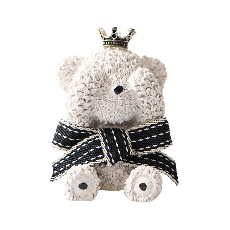 Wnętrze automatyczny wyświetlacz deski rozdzielczej ozdoby miś ornament ekologiczny zapach gipsowy odświeżacz powietrza uchwyt samochodowy widżety: szary niedźwiedź