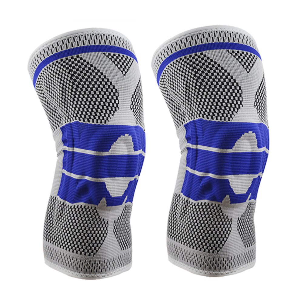 Enkele Absorberende Nylon Knie Ondersteuning Braces Voor Outdoor Activiteiten Basketbal Voetbal: Grey