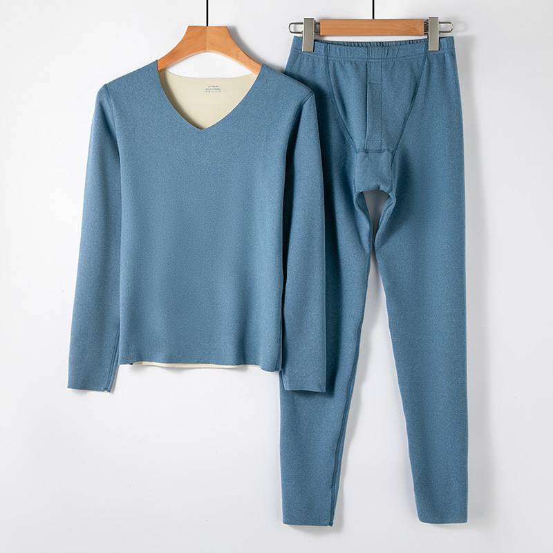Johns – sous-vêtements thermiques longs pour hommes, col en v, garde au , ensembles Therol minces, Leggings et sous-vêtements élastiques doux