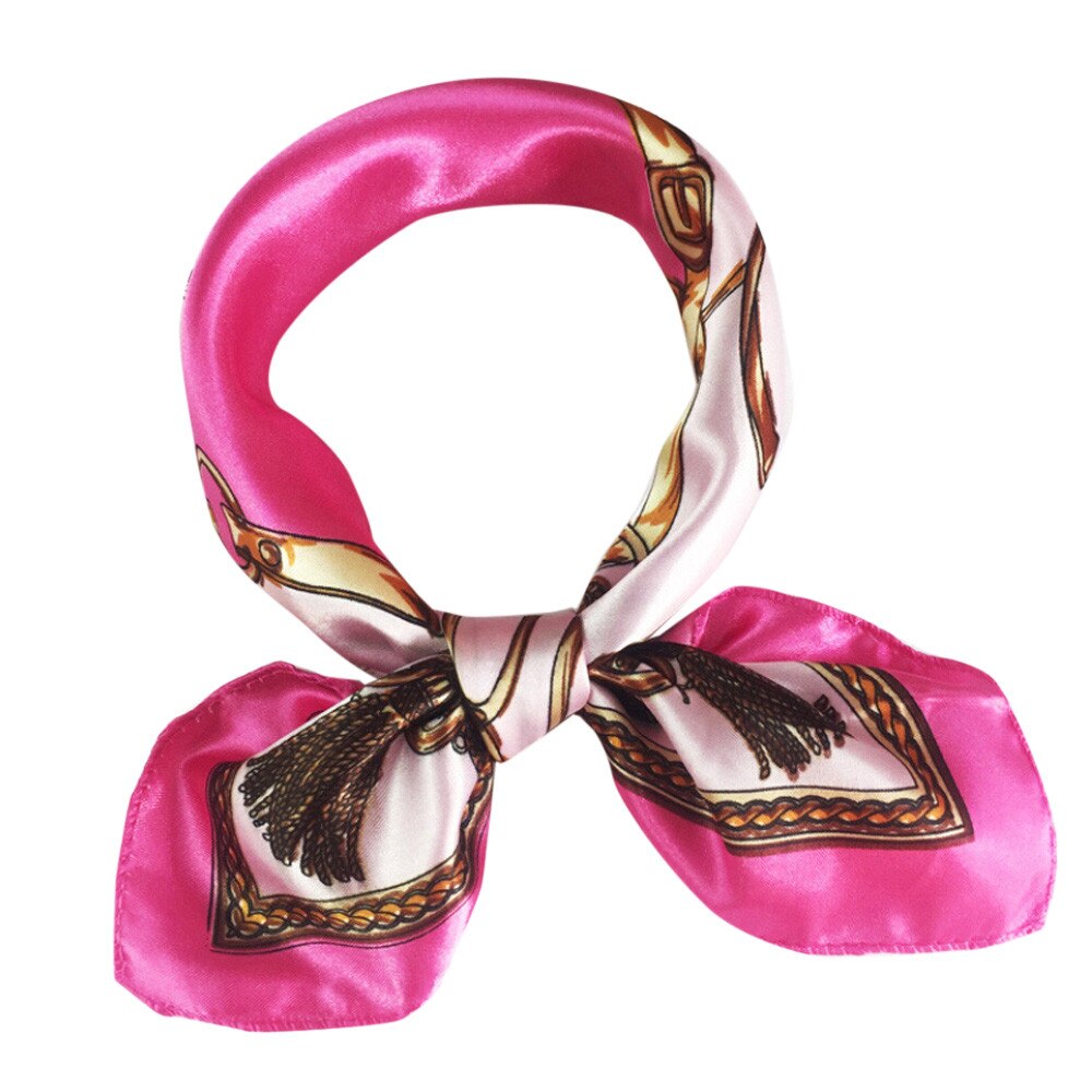 Foulard carré cheveux cravate pour les femmes de fête d'affaires petit Vintage maigre rétro tête cou soie Satin écharpe pour dames #25: I