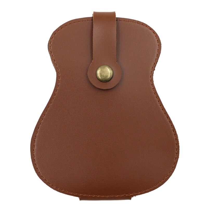 Leren gitaarplectrumhouder, plectrumhoesje/etui voor akoestische en elektrische gitaar