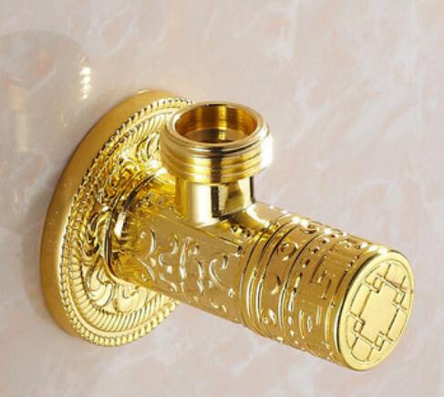 Gouden Hoek Kleppen G1/2x1/2 Keuken Badkamer Accessoires Messing Hoek Valve Voor Wc Wasbak water Afsluiter Wc: C-GL