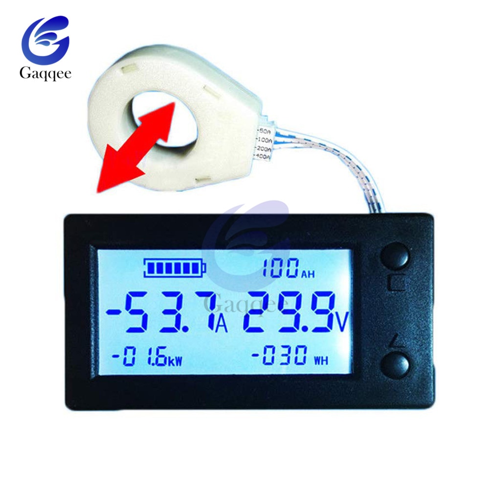 100a 200a 400a stn lcd hall coulomb tællermåler voltmeter ammeter spænding auto batteri monitor forstærker effekt kapacitet indikatotr