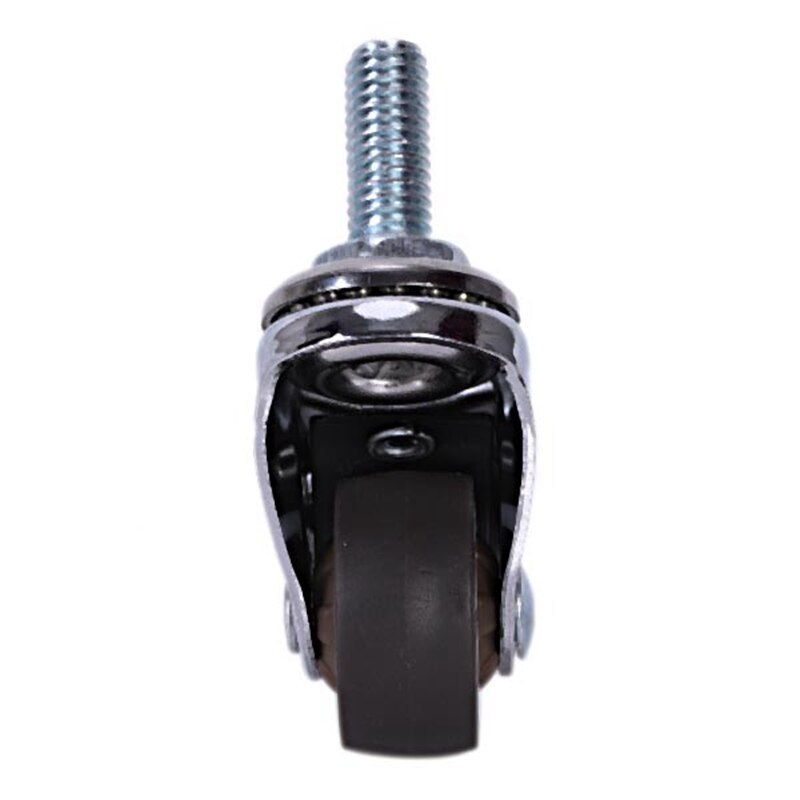 Mini ruedas pequeñas de 1 pulgada, ruedas silenciosas de Tpe con freno, ruedas universales para muebles, librería y cajón, M8X15Mm, 4 piezas