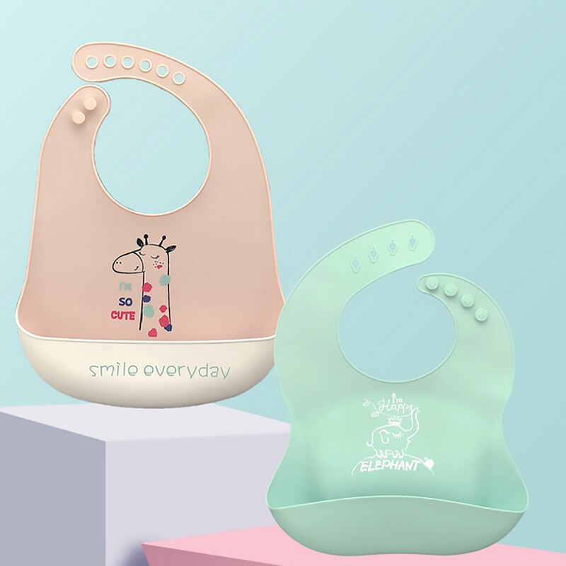 Impressão dos desenhos animados infantil babadores de bebê à prova dwaterproof água silicone alimentação babadores crianças panos de arroto ajustável coisas do bebê