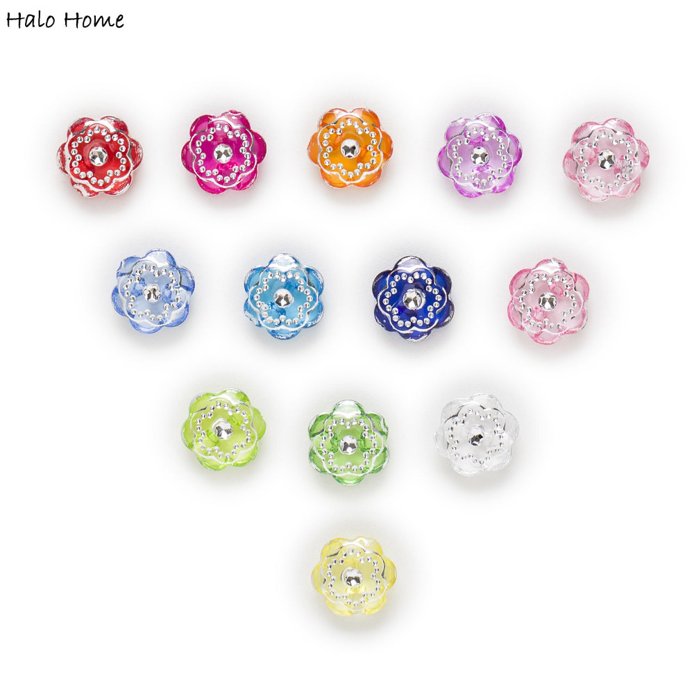 50 unidades de acrílico con diamantes de imitación, botones redondos, flores, costura, álbum de recortes, , ropa, decoración del hogar a mano, 15mm