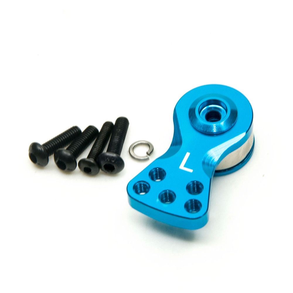 AXSPEED sección ajustable fuerza Servo protección 25T dientes medio Servo brazo bocina para 1/8 1/10 Control remoto coche barco: Azul marino