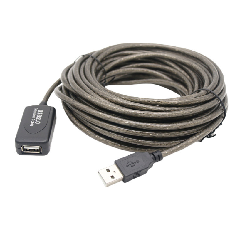 Usb 2.0 förlängningskabel höghastighets aktiv repeater hane till hona förlängningssladd tråd usb-adapter för pc bärbar dator mus 5m 10m 15m