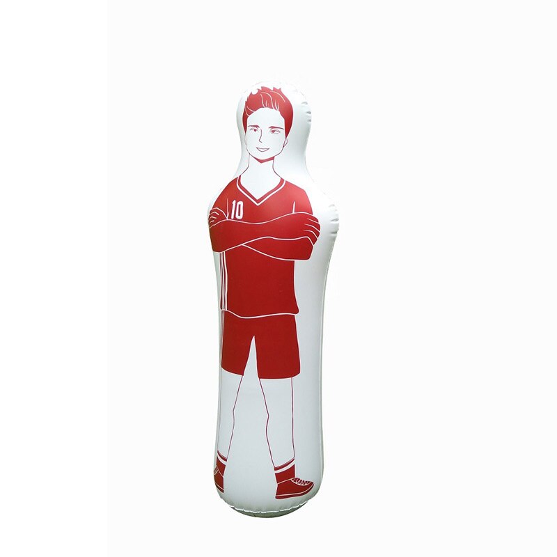 Oppustelig fodbold dummy målmand luft mannequin frispark forsvarsspiller fodbold træningsværktøj oppustelig tumbler væg til børn: Rød