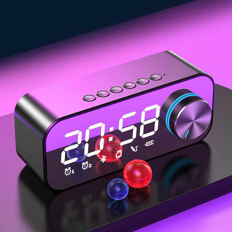 Children Alarm Clock Baby Music Speaker Kids Broadcast Child Night Light Digital Electronic Clock Wireless Bluetooth Speaker