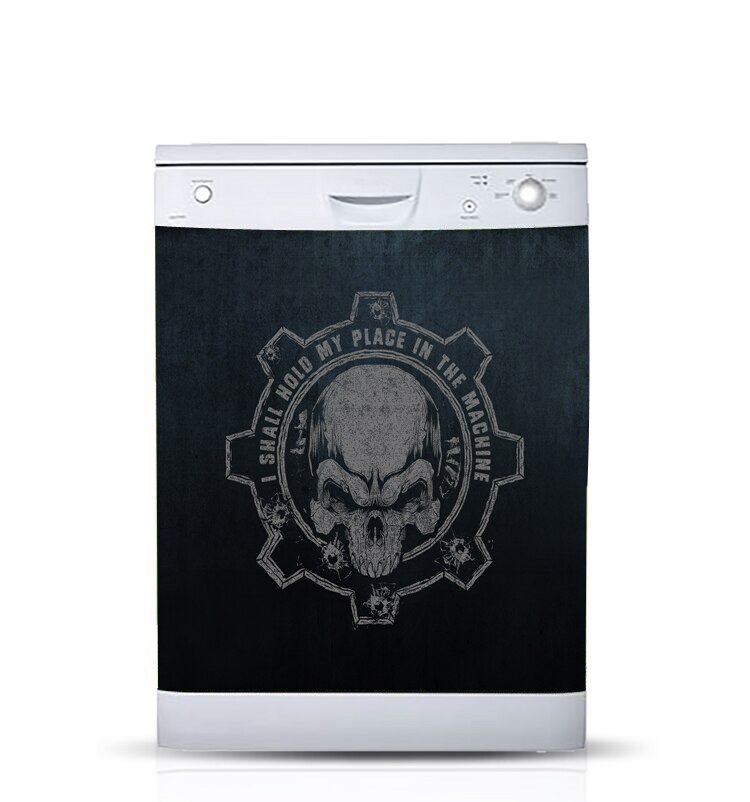 3d itseliimautuvaa astianpesukonetarraa leijonan kallo kukka seinä #39 lasten taide oven kansi keittiötarvikkeet sisustus kodin asuminen: Sininen / 60 x 82cm 23 x 32 tuumaa